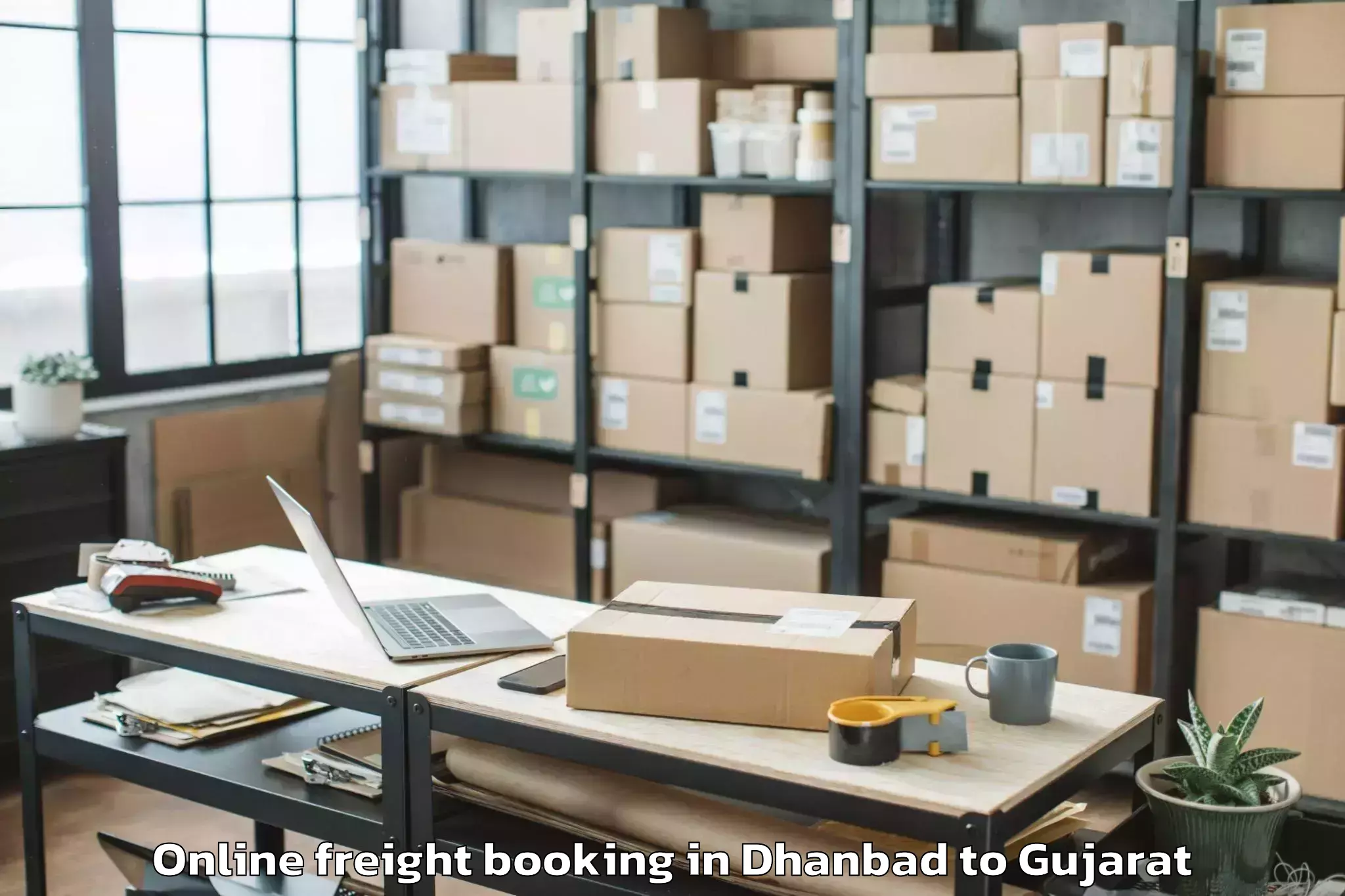 Discover Dhanbad to Becharaji Online Freight Booking